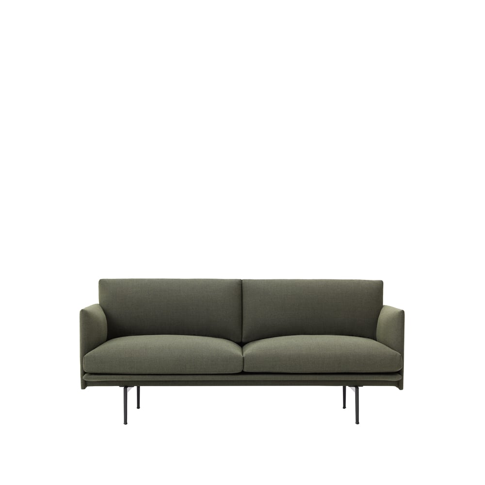Muuto Outline sohva 2-istuttava Fiord 961-Black