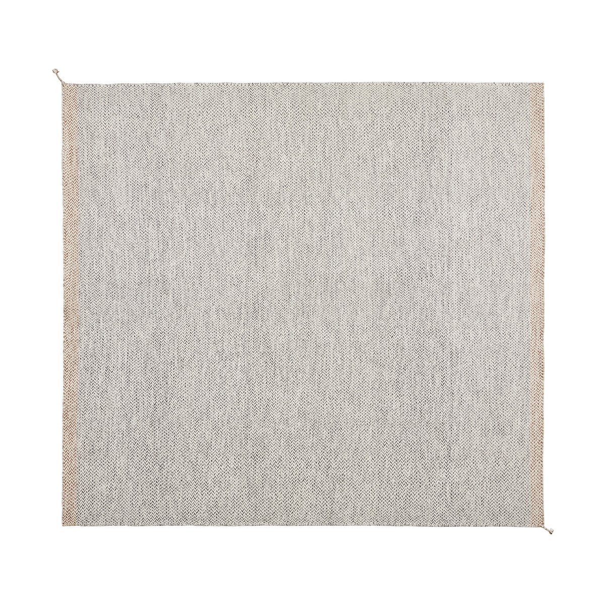 Muuto Ply villamatto 240x240 cm Black-white | Skandinaavinen Sisustus | Ryijymatot & Nukkamatot | Musta
