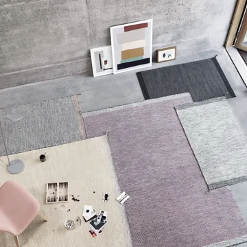 Ply villamatto 85x140 cm - musta-valkoinen - Muuto