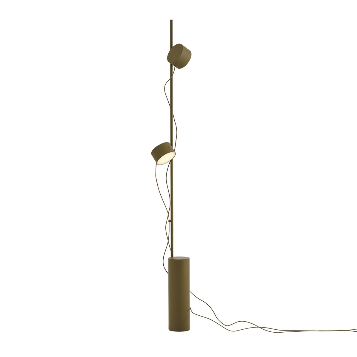 Muuto Post lattiavalaisin Brown-green | Skandinaavinen Sisustus | Lattiavalaisimet | Ruskea