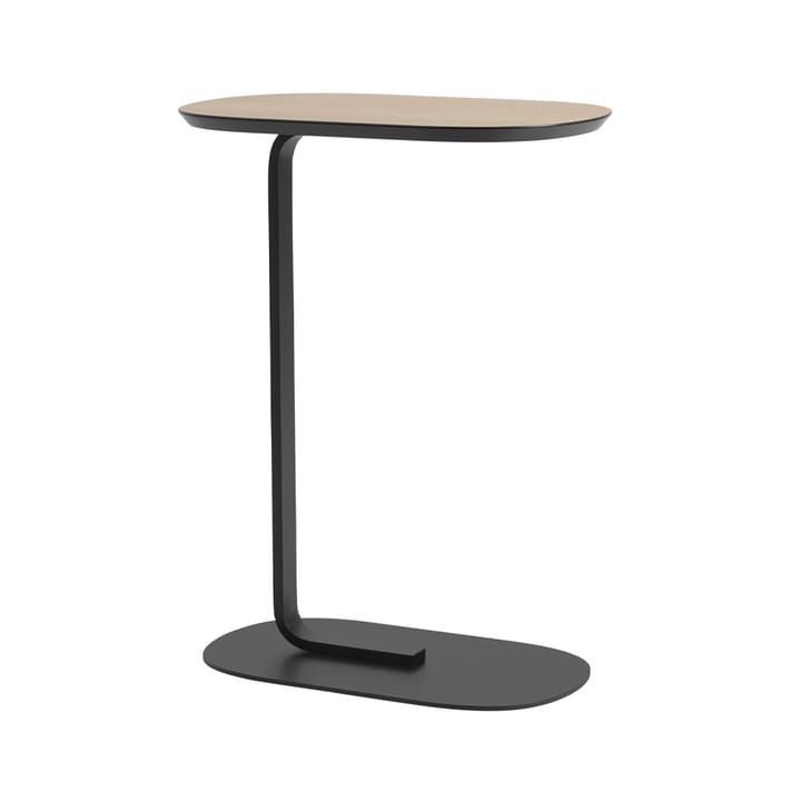 Relate sivupöytä K: 73,5 cm - Oak veneer-Black - Muuto