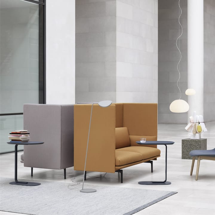 Relate sivupöytä K: 73,5 cm, Oak veneer-Black Muuto