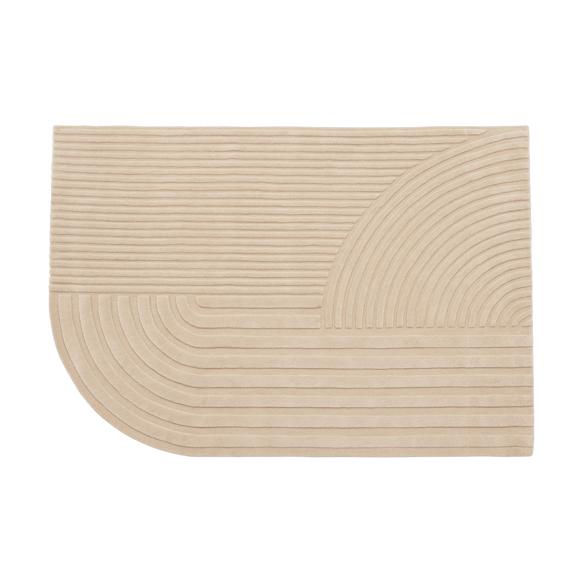 Muuto Relevo matto 170 x 240 cm Light rose | Skandinaavinen Sisustus | Villamatot | Vaaleanpunainen