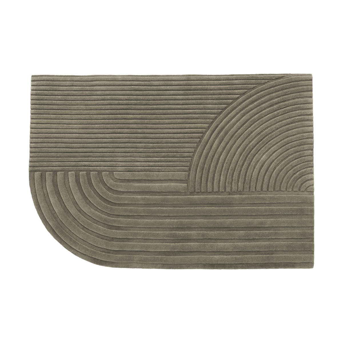 Muuto Relevo matto 170 x 240 cm Taupe | Skandinaavinen Sisustus | Villamatot | Beige