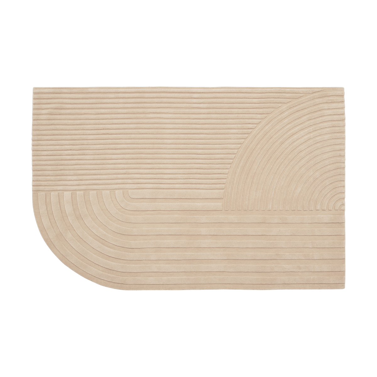 Muuto Relevo matto 200 x 300 cm Light rose | Skandinaavinen Sisustus | Villamatot | Vaaleanpunainen