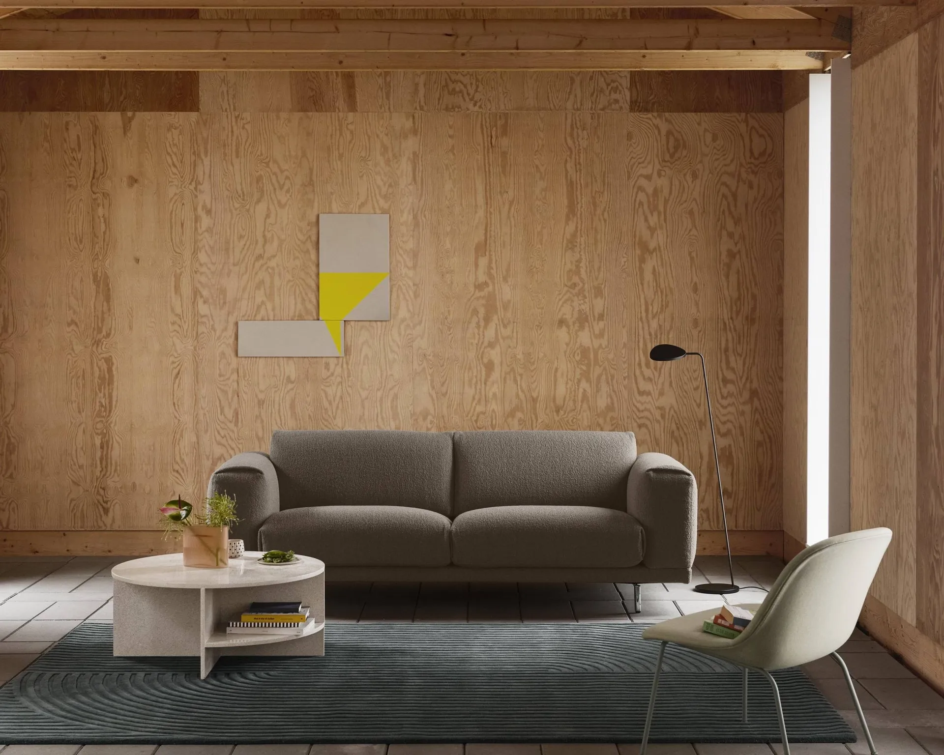 Relevo Rug Quattro villamatto, Off white, 200x300 cm Muuto