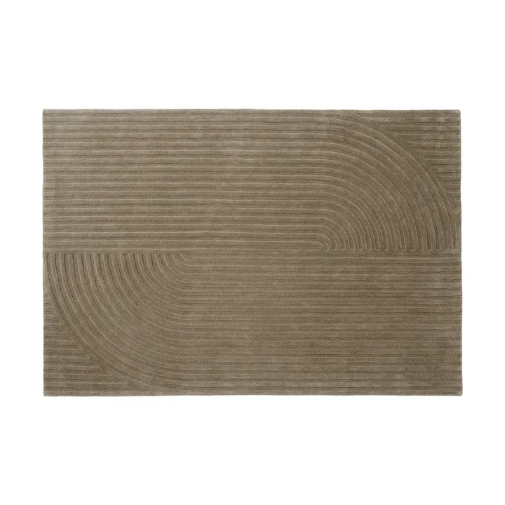 Relevo Rug Quattro villamatto - Taupe, 170x240 cm - Muuto