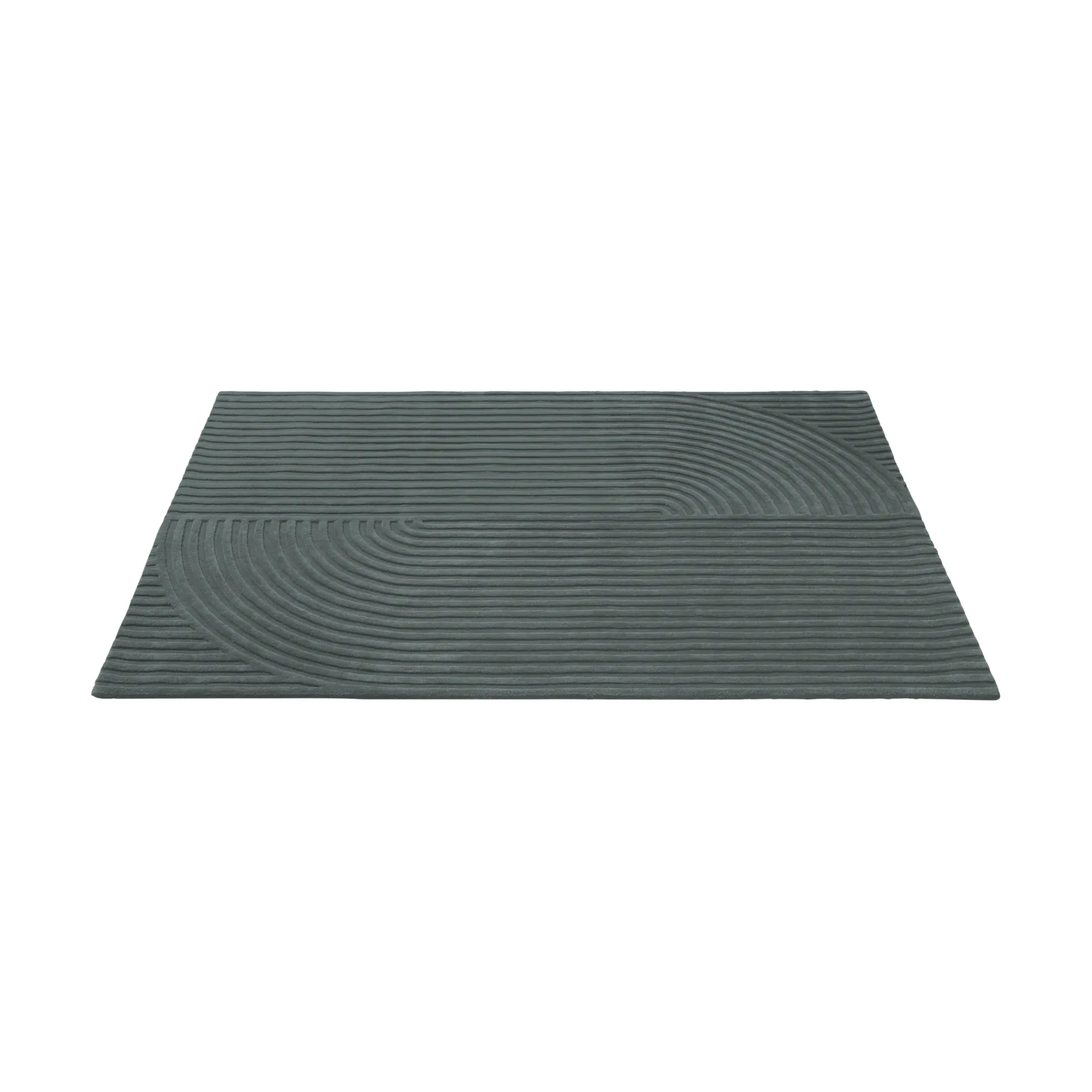 Relevo Rug Quattro villamatto, Tummanvihreä, 170x240 cm Muuto