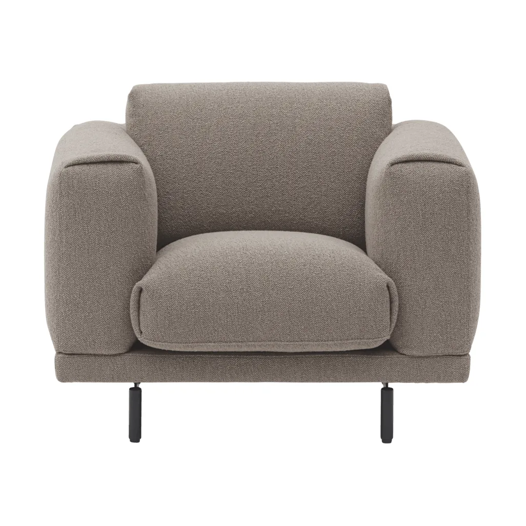 Rest Lounge Chair nojatuoli, Hearth 6-mustat jalat Muuto