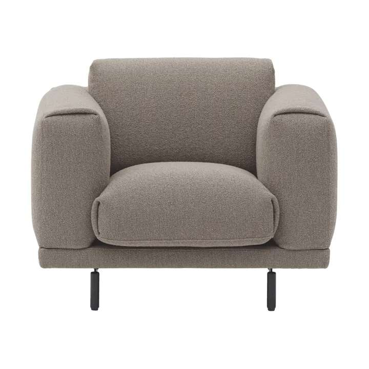 Rest Lounge Chair nojatuoli - Hearth 6-mustat jalat - Muuto