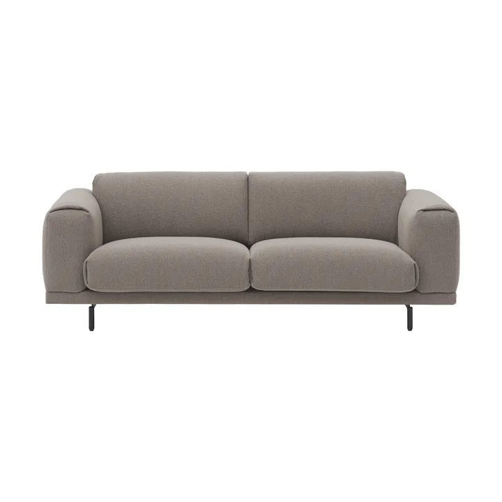 Rest sohva - 3-istuttava, Hearth 6 grey-mustat jalat - Muuto