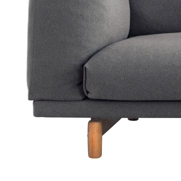 Rest sohva - 3-istuttava kangas vancouver 14 light grey, tammijalat - Muuto