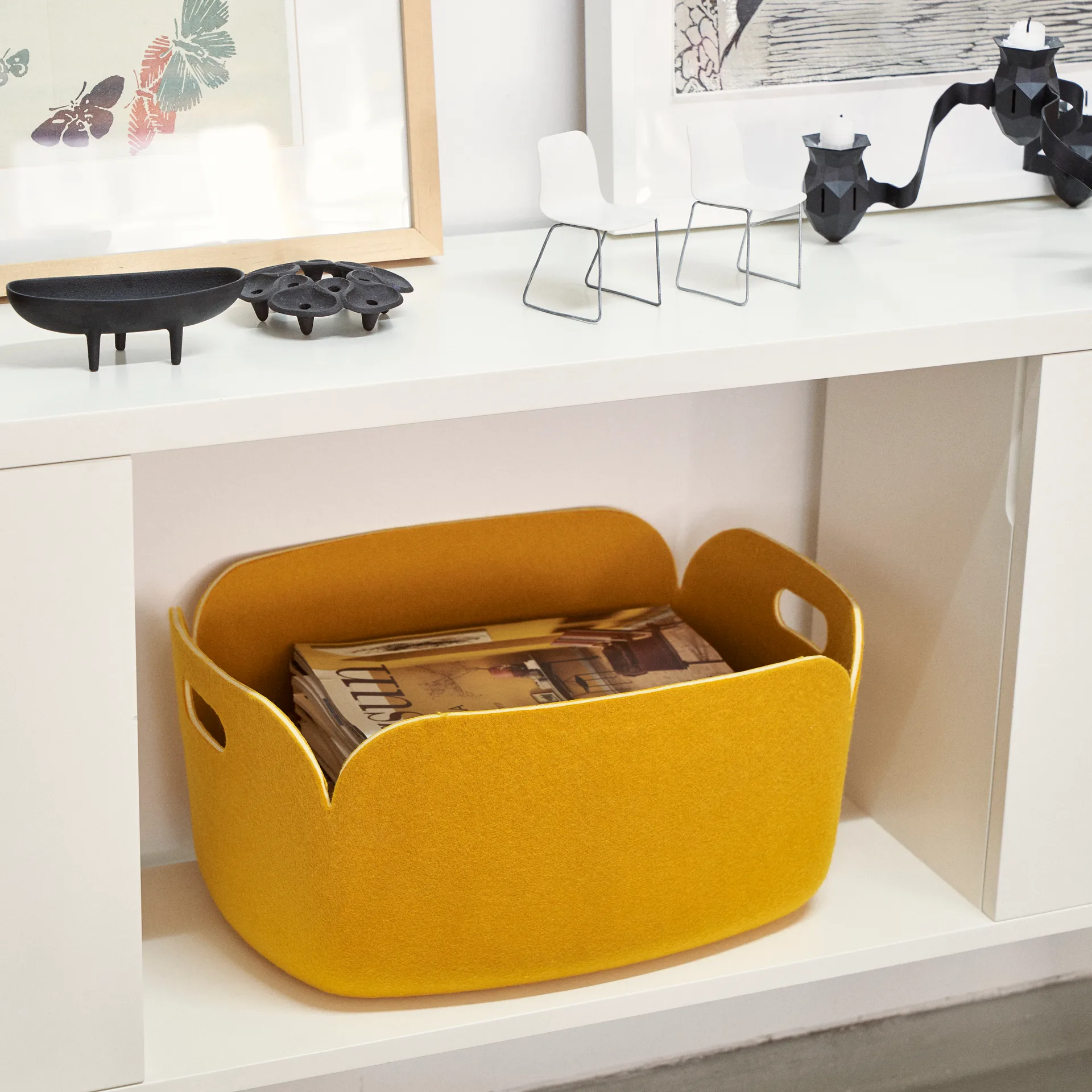 Restore säilytyskori, keltainen Muuto