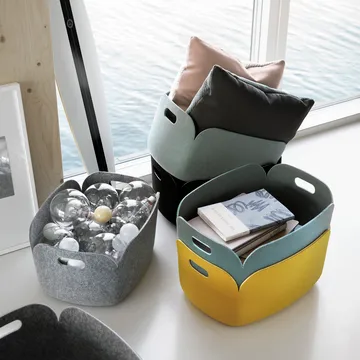 Restore säilytyskori - keltainen - Muuto