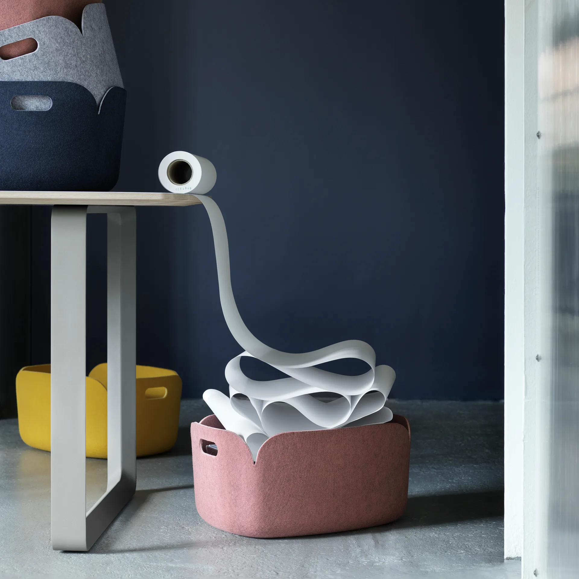 Restore säilytyskori, keltainen Muuto