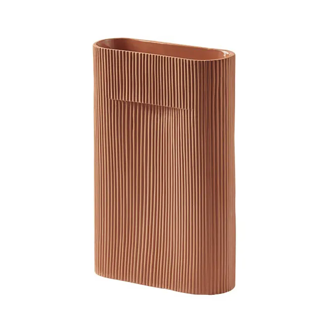 Ridge maljakko 35 cm, Terracotta Muuto