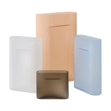 Ridge maljakko huurrettu lasi 16,5 cm - Vaaleanoranssi - Muuto
