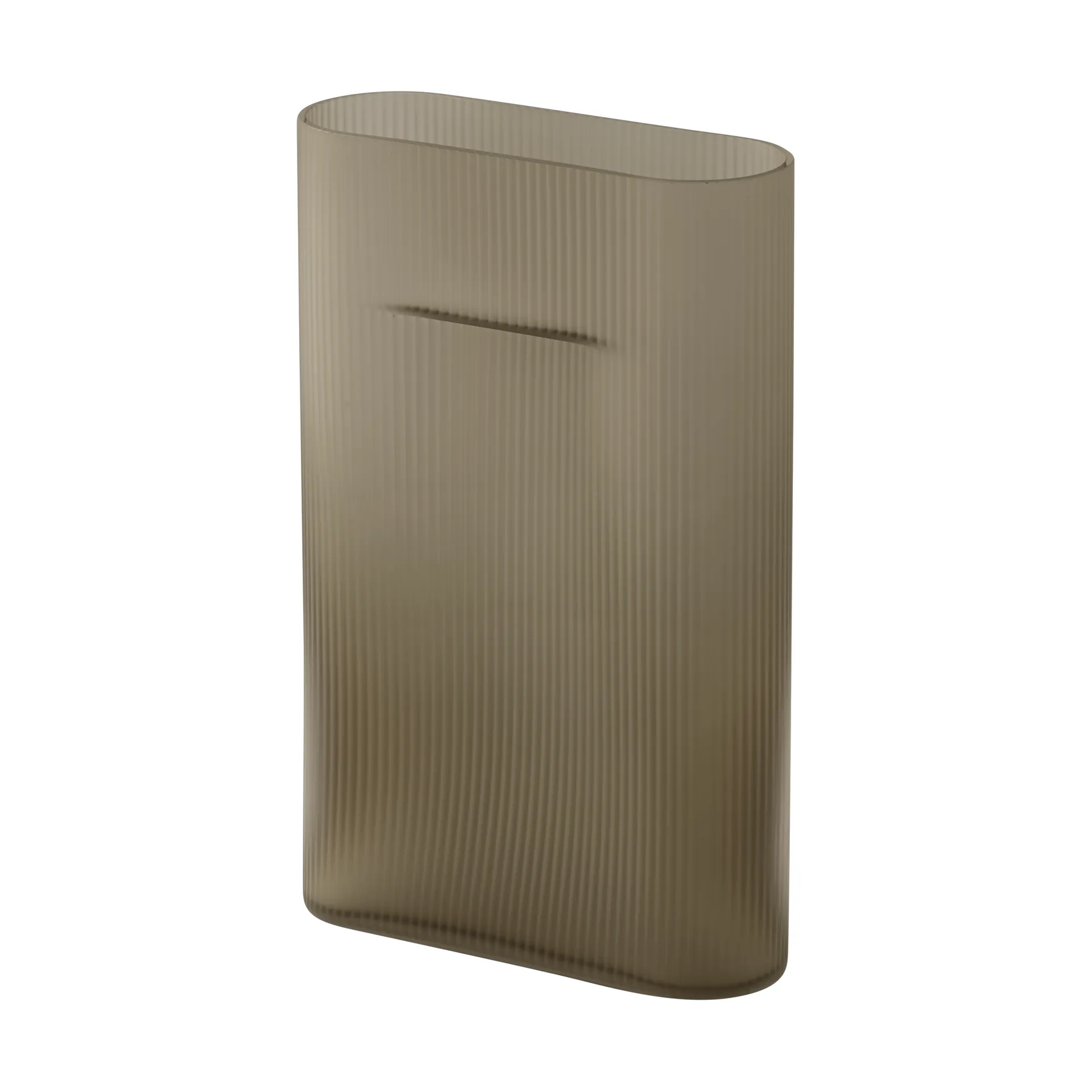 Ridge maljakko huurrettu lasi 35 cm, Taupe Muuto