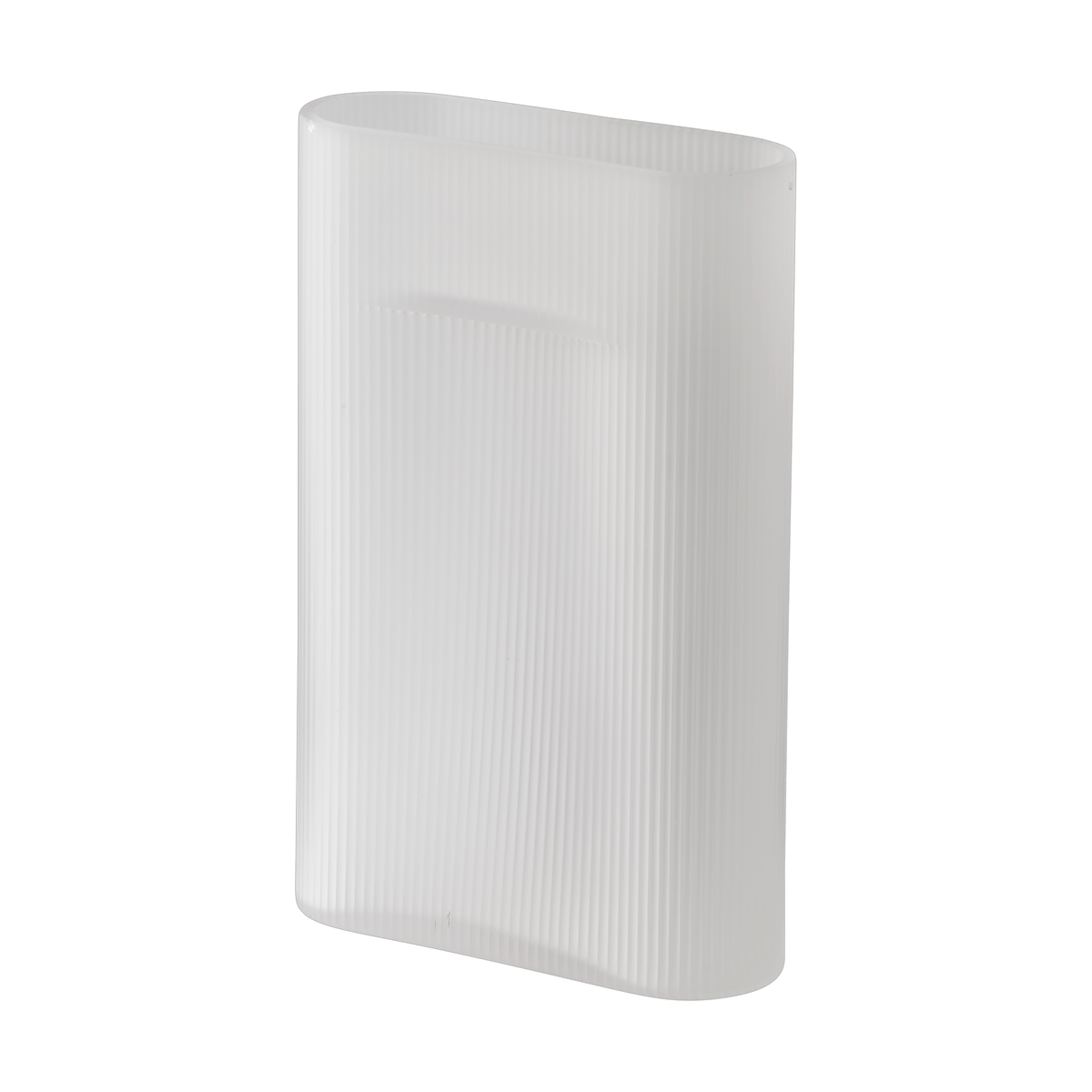 Muuto Ridge maljakko huurrettu lasi 35 cm White | Skandinaavinen Sisustus | Maljakot | Valkoinen