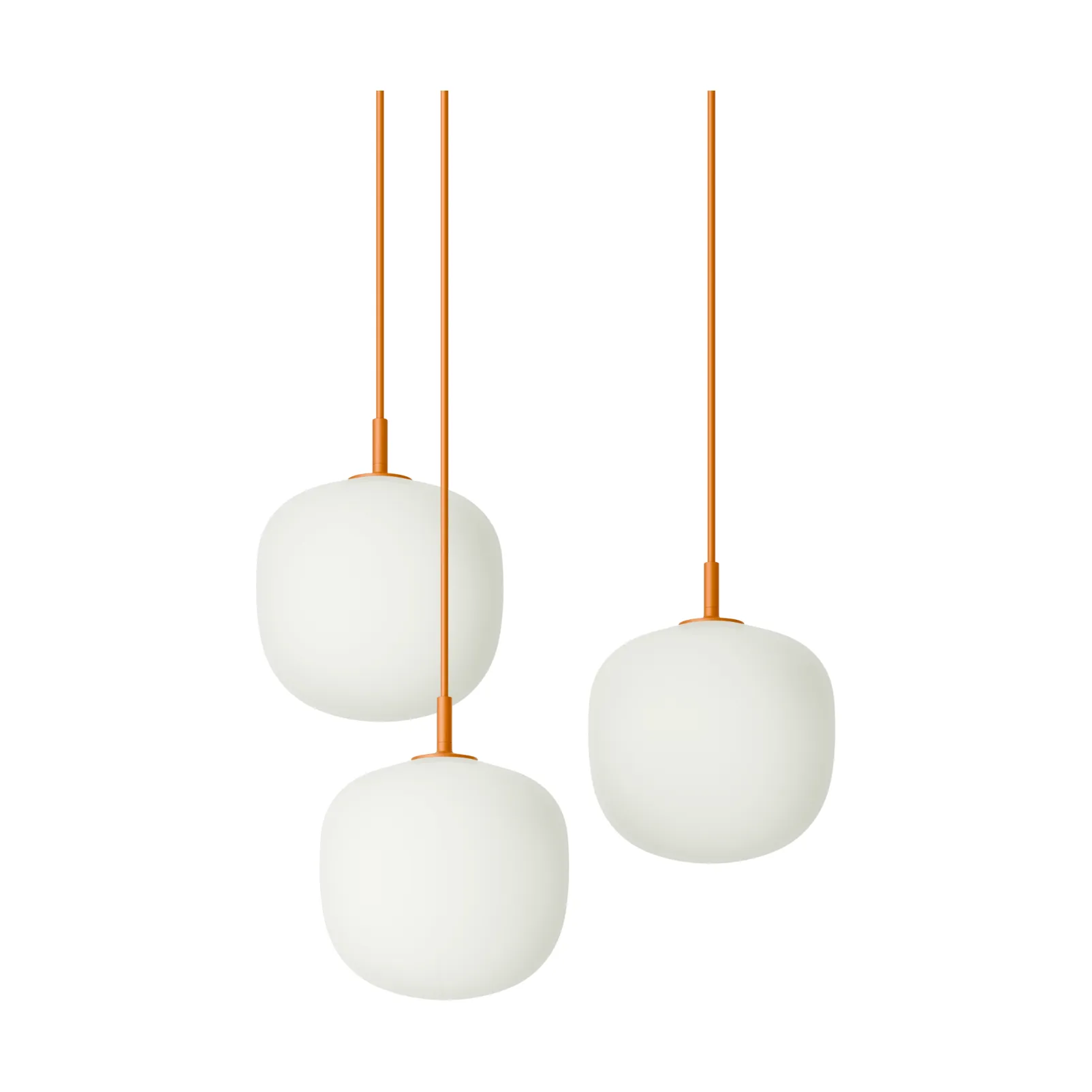 Rime Pendant Cluster 3 riippuvalaisin, Oranssi, Ø18 cm Muuto