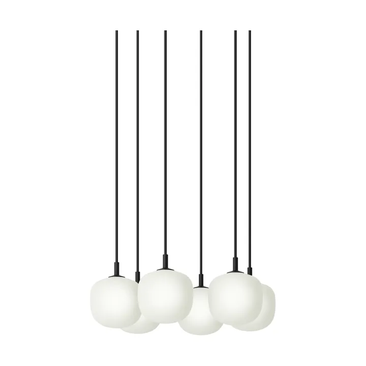 Rime Pendant Cluster 6 riipuslamppu - Black, Ø12 cm - Muuto