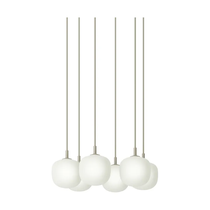 Rime Pendant Cluster 6 riipuslamppu - Harmaa, Ø12 cm - Muuto