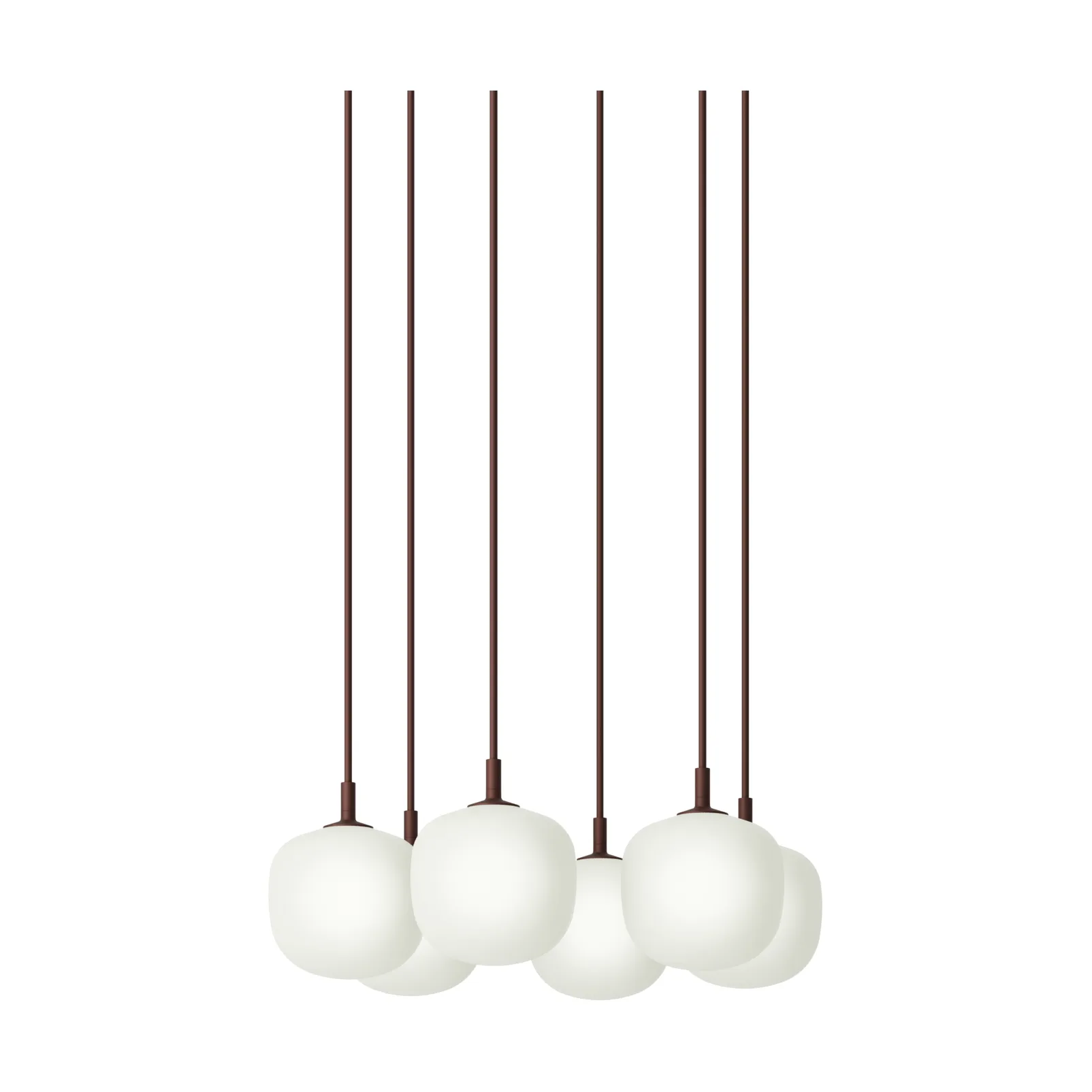 Rime Pendant Cluster 6 riipuslamppu, Syvänpunainen, Ø12 cm Muuto