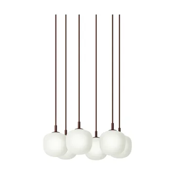 Rime Pendant Cluster 6 riipuslamppu - Syvänpunainen, Ø12 cm - Muuto