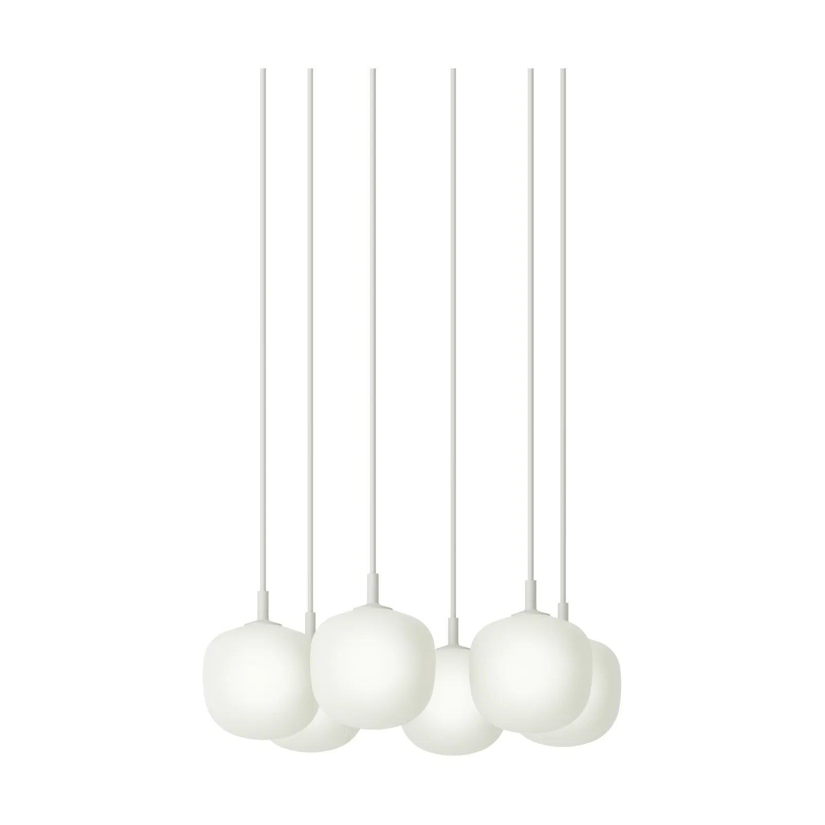 Rime Pendant Cluster 6 riipuslamppu, White, Ø12 cm Muuto