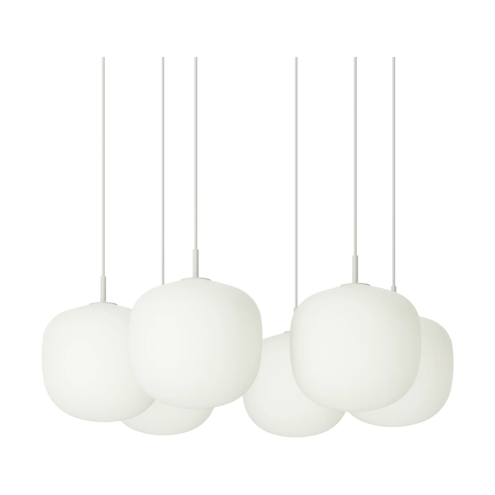 Rime Pendant Cluster 6 riipuslamppu, White, Ø25 cm Muuto