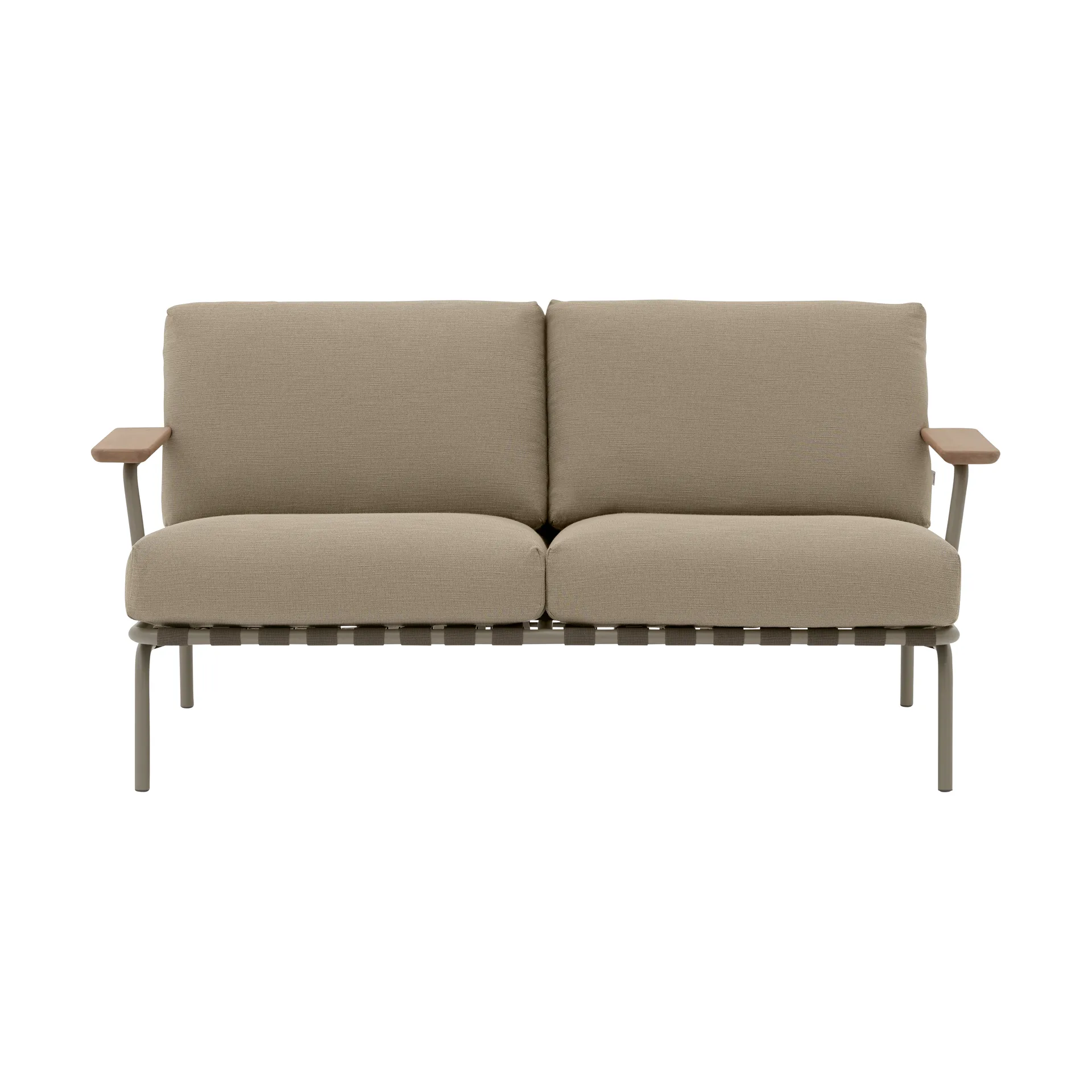 Settle 2-istuttava sohva, Ribbed Weave 5 Taupe Muuto