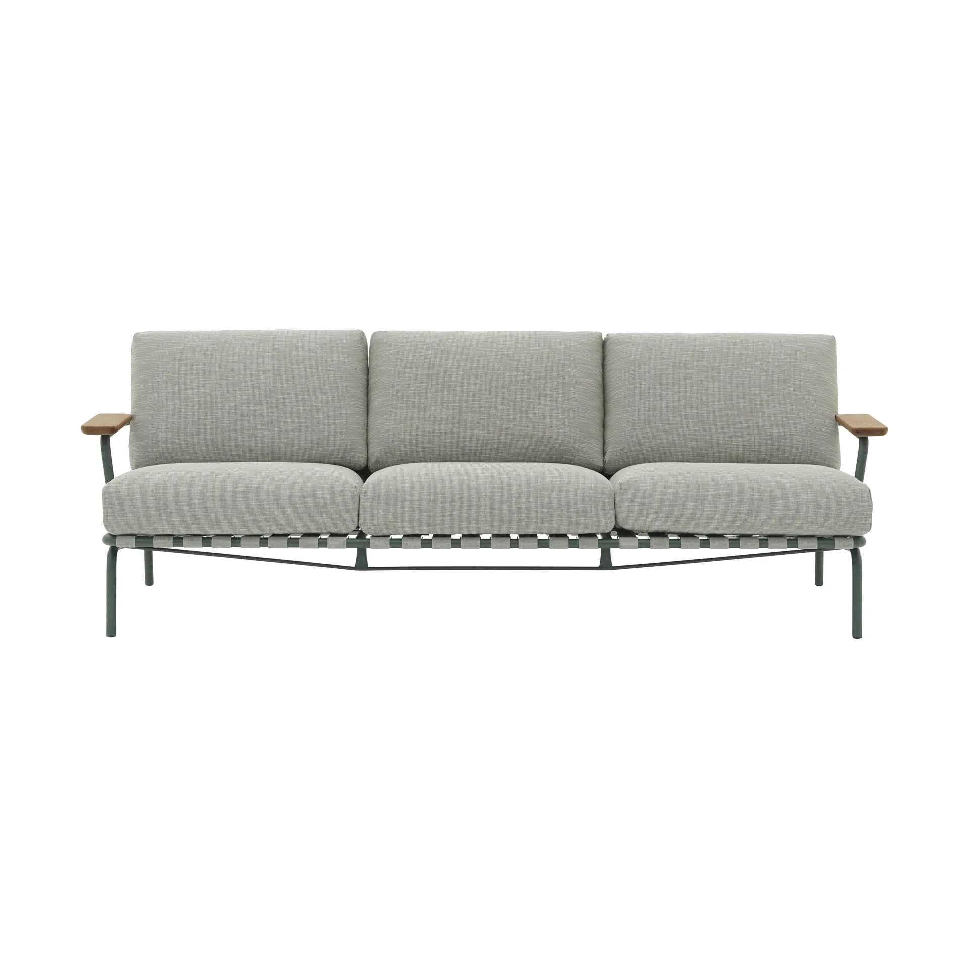Settle 3-istuttava sohva, Ribbed Weave 2 Dark green Muuto