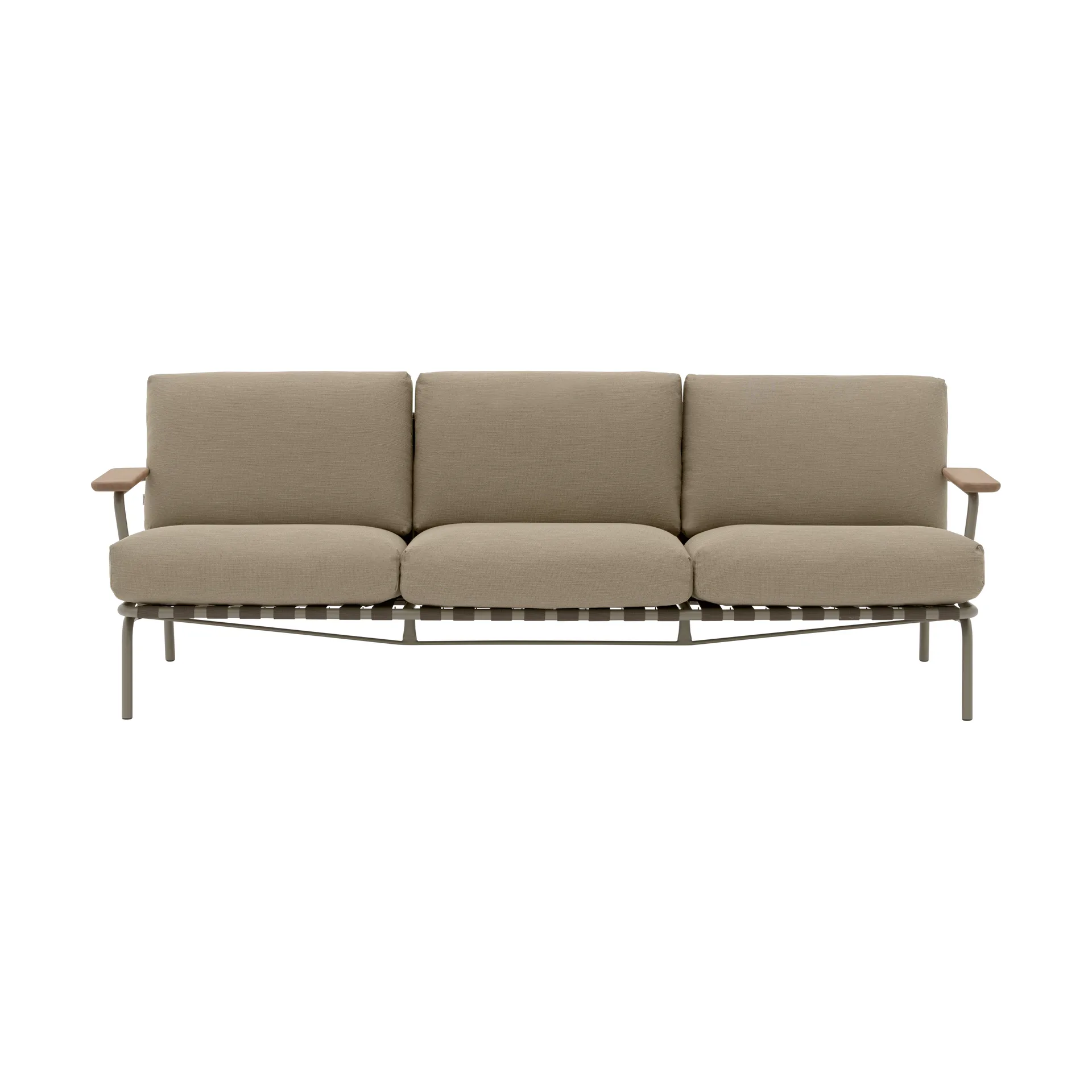 Settle 3-istuttava sohva, Ribbed Weave 5 Taupe Muuto