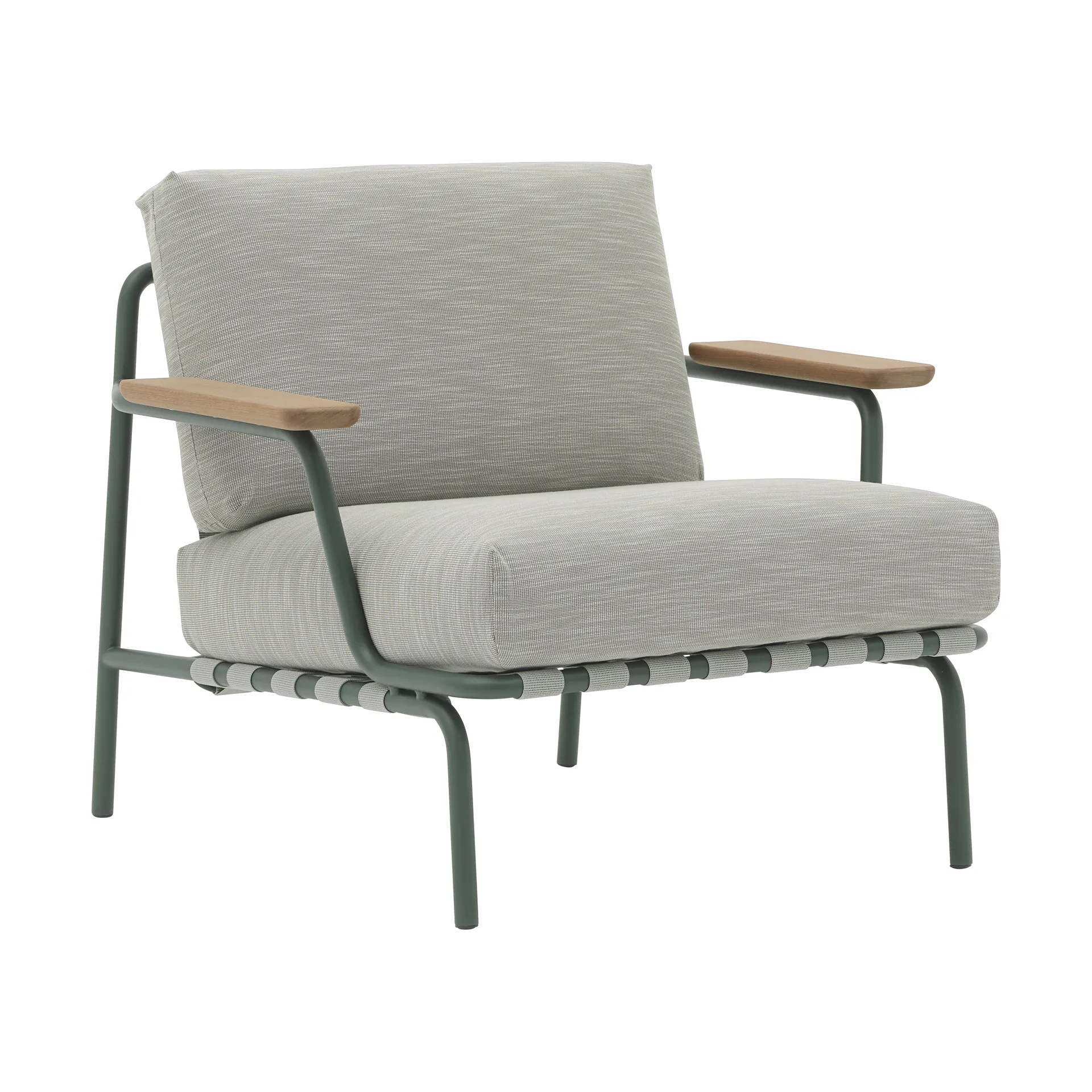 Settle Lounge Chair loungenojatuoli, Ribbed Weave 2 Dark green Muuto
