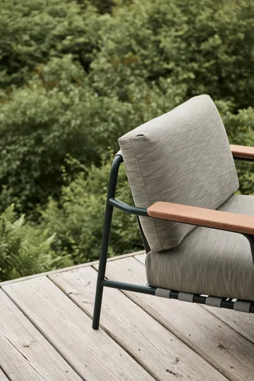 Settle Lounge Chair loungenojatuoli - Ribbed Weave 2 Dark green - Muuto