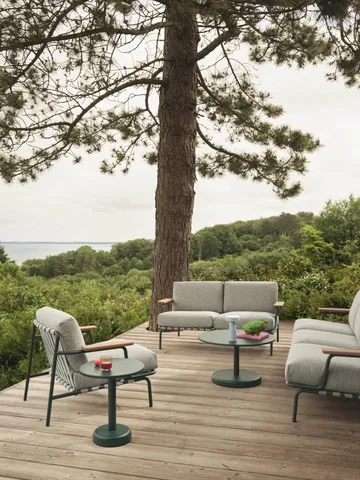 Settle Lounge Chair loungenojatuoli - Ribbed Weave 2 Dark green - Muuto