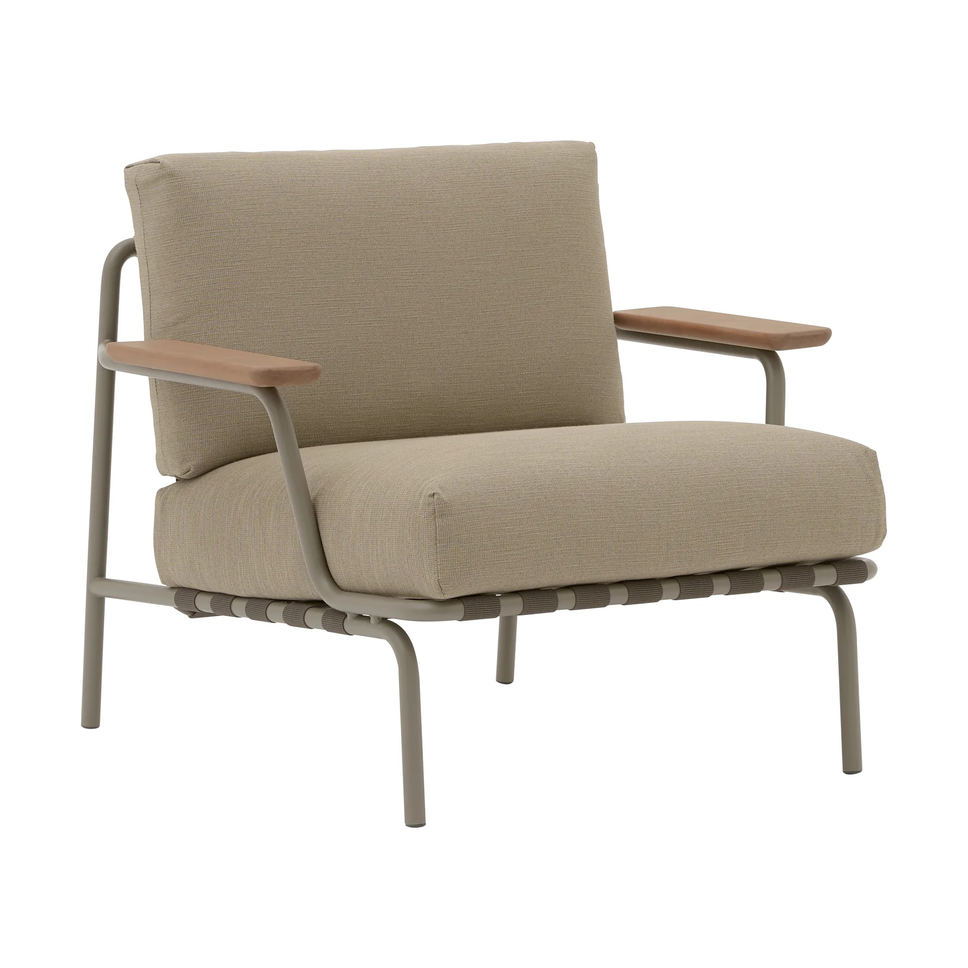 Settle Lounge Chair loungenojatuoli, Ribbed Weave 5 Taupe Muuto