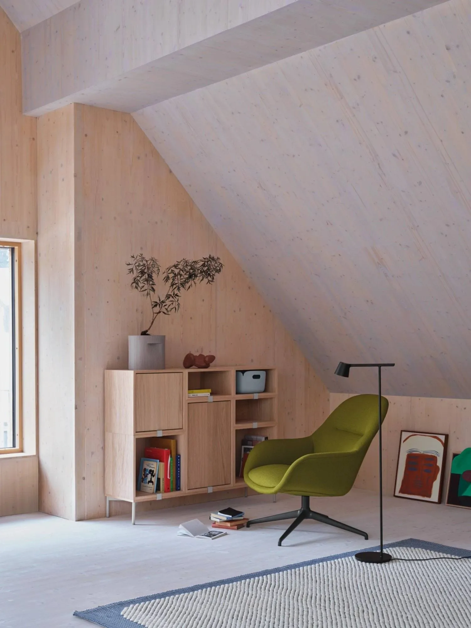 Stacked 2.0 hyllyjärjestelmä avoin, medium, tammi Muuto