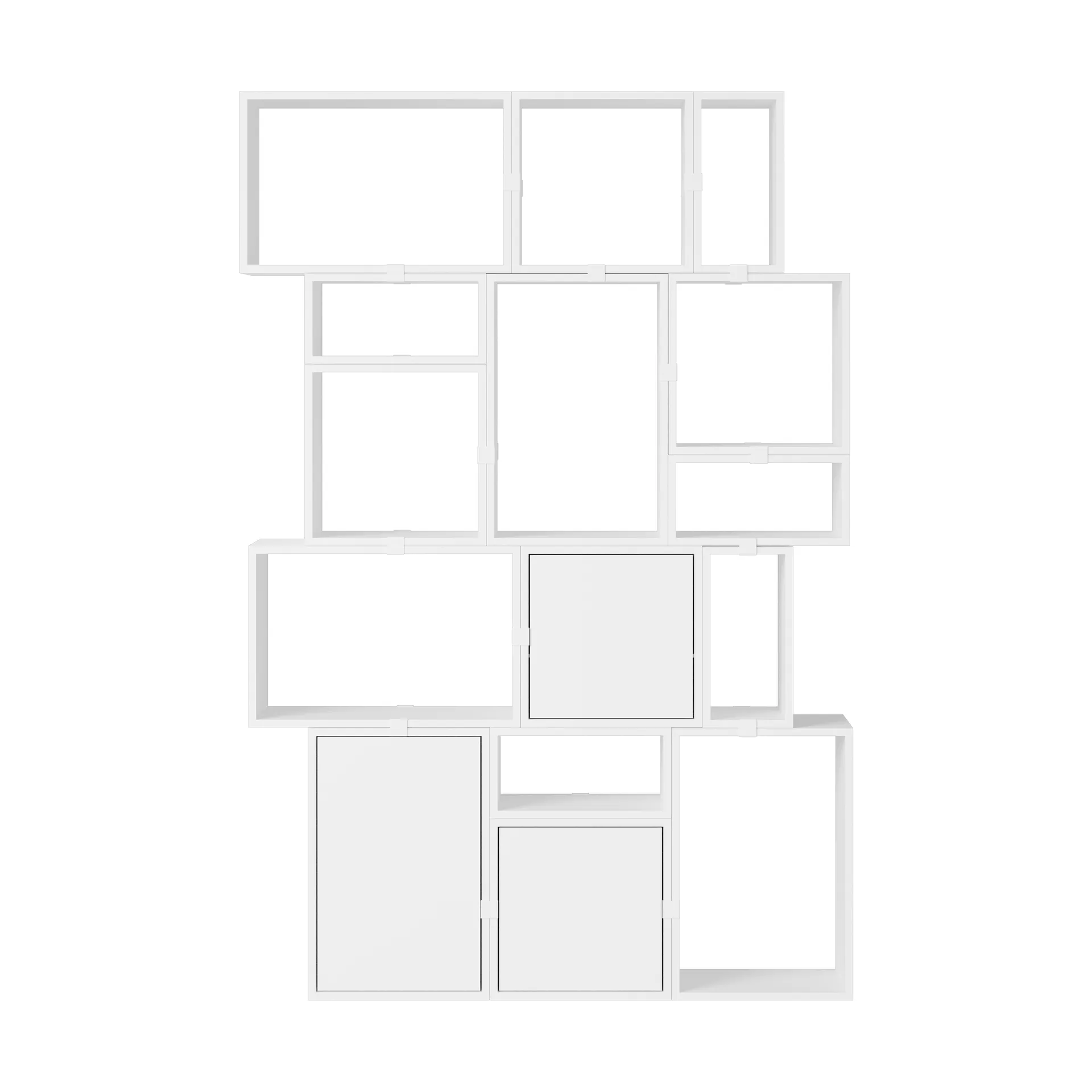 Stacked säilytysjärjestelmä kirjahylly kokoonpano 2, Valkoinen Muuto