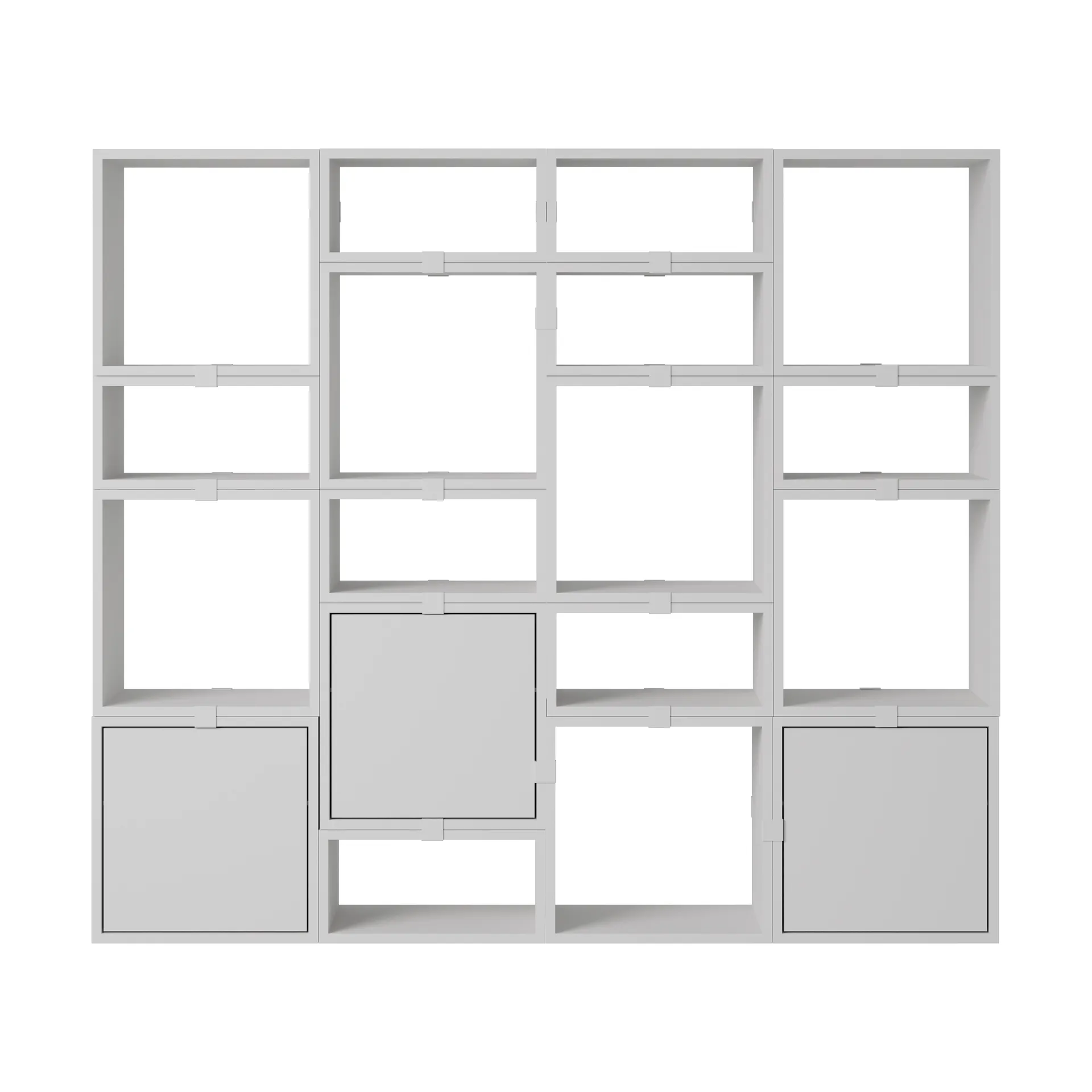 Stacked säilytysjärjestelmä kirjahylly kokoonpano 4, Harmaa Muuto