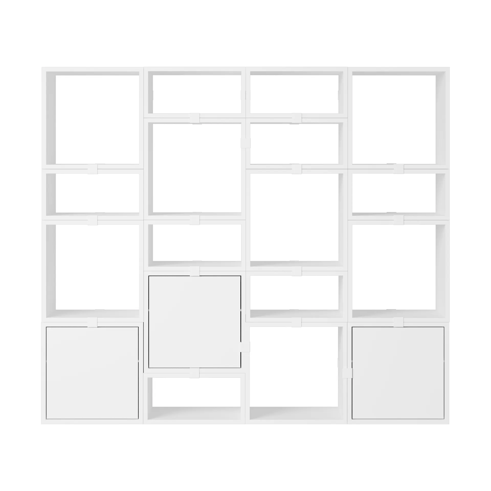 Stacked säilytysjärjestelmä kirjahylly kokoonpano 4, Valkoinen Muuto