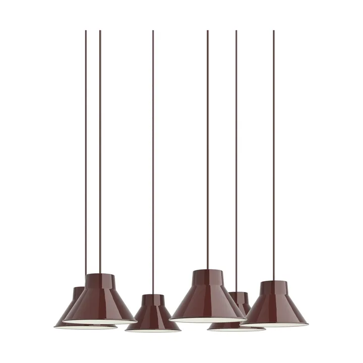 Top Pendant Cluster 6 riippuvalaisin - Deep red, Ø21 cm - Muuto