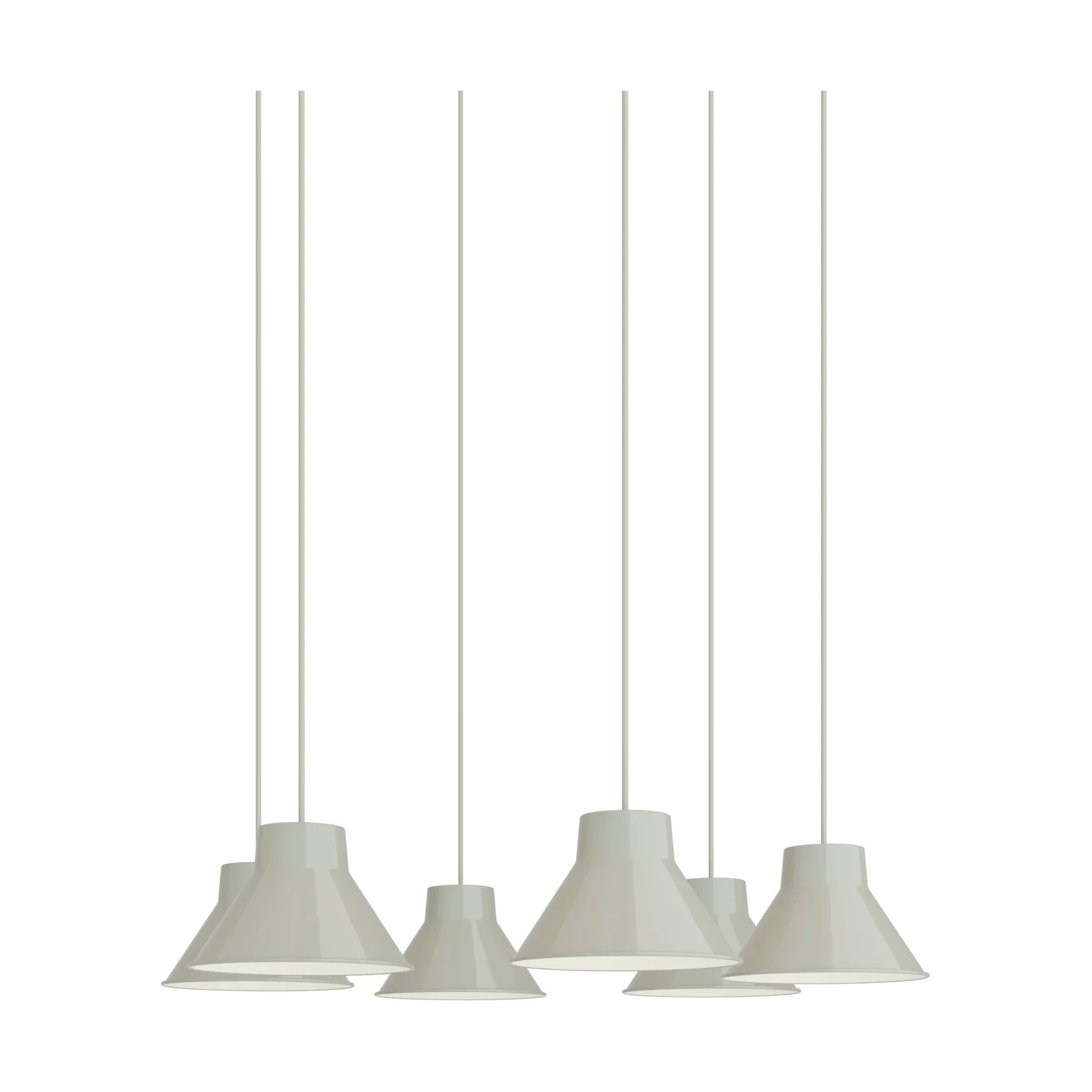 Top Pendant Cluster 6 riippuvalaisin, Harmaa, Ø21 cm Muuto