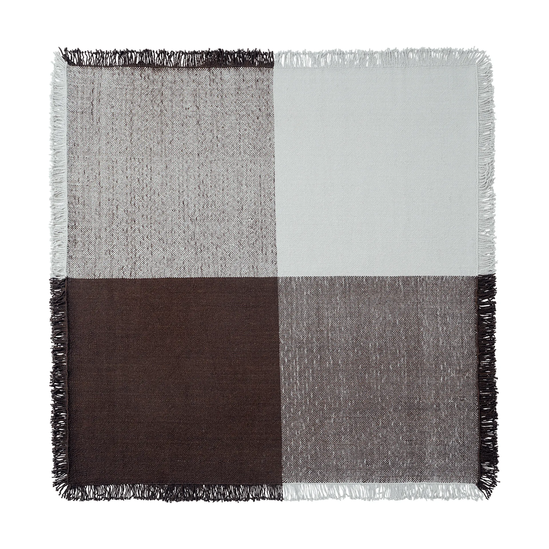 Verso villamatto, Cool grey-tummanruskea, 258x258 cm Muuto