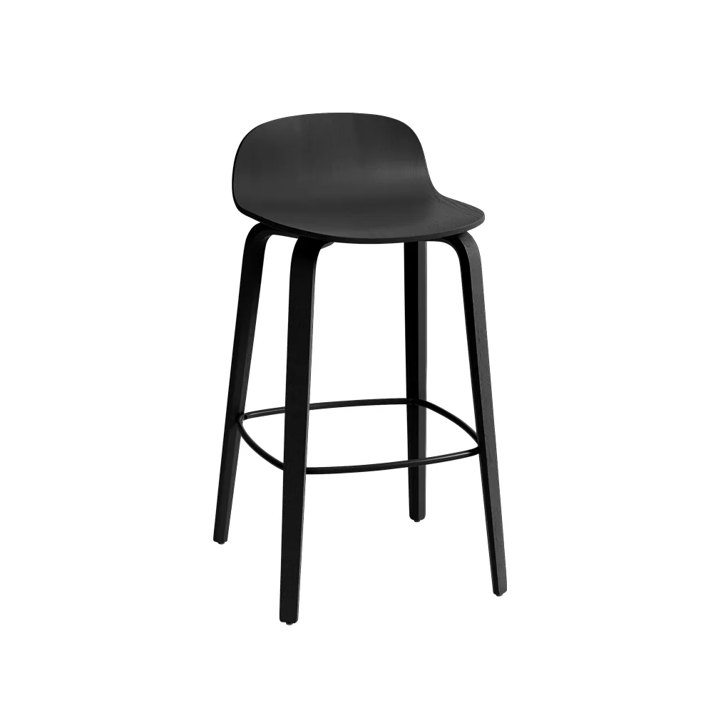 Visu baarituoli 65 cm, Black-Black Muuto
