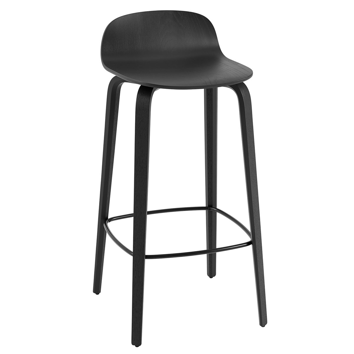Muuto Visu baarituoli 75 cm Black-Black | Skandinaavinen Sisustus | Baarijakkarat | Musta