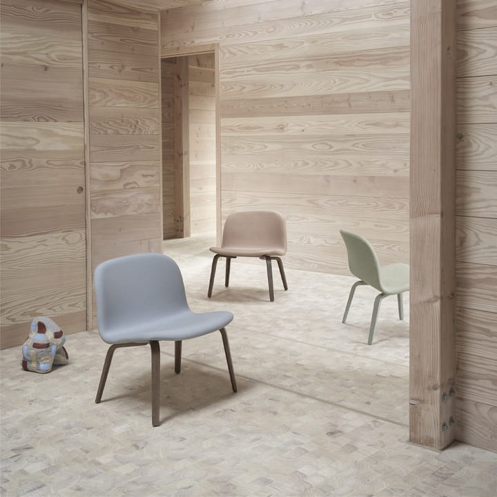 Visu loungenojatuoli verhoiltu tuoli - Steelcut 120-Brown stained oak - Muuto