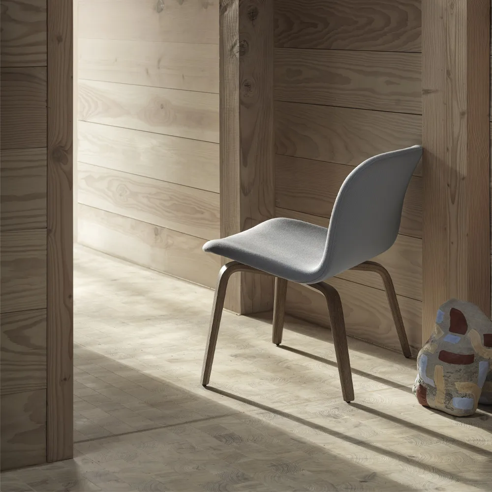 Visu loungenojatuoli verhoiltu tuoli, Steelcut trio 515-Oak Muuto