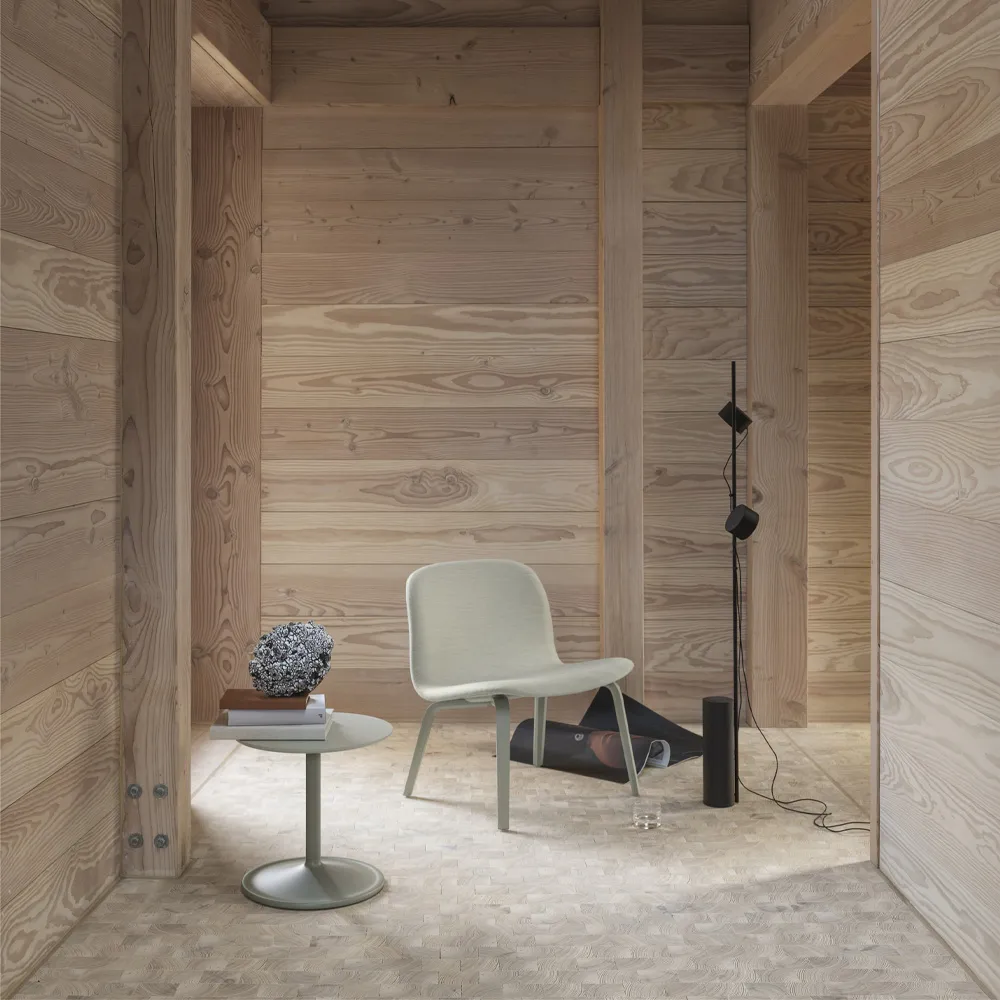 Visu loungenojatuoli verhoiltu tuoli, Steelcut trio 515-Oak Muuto