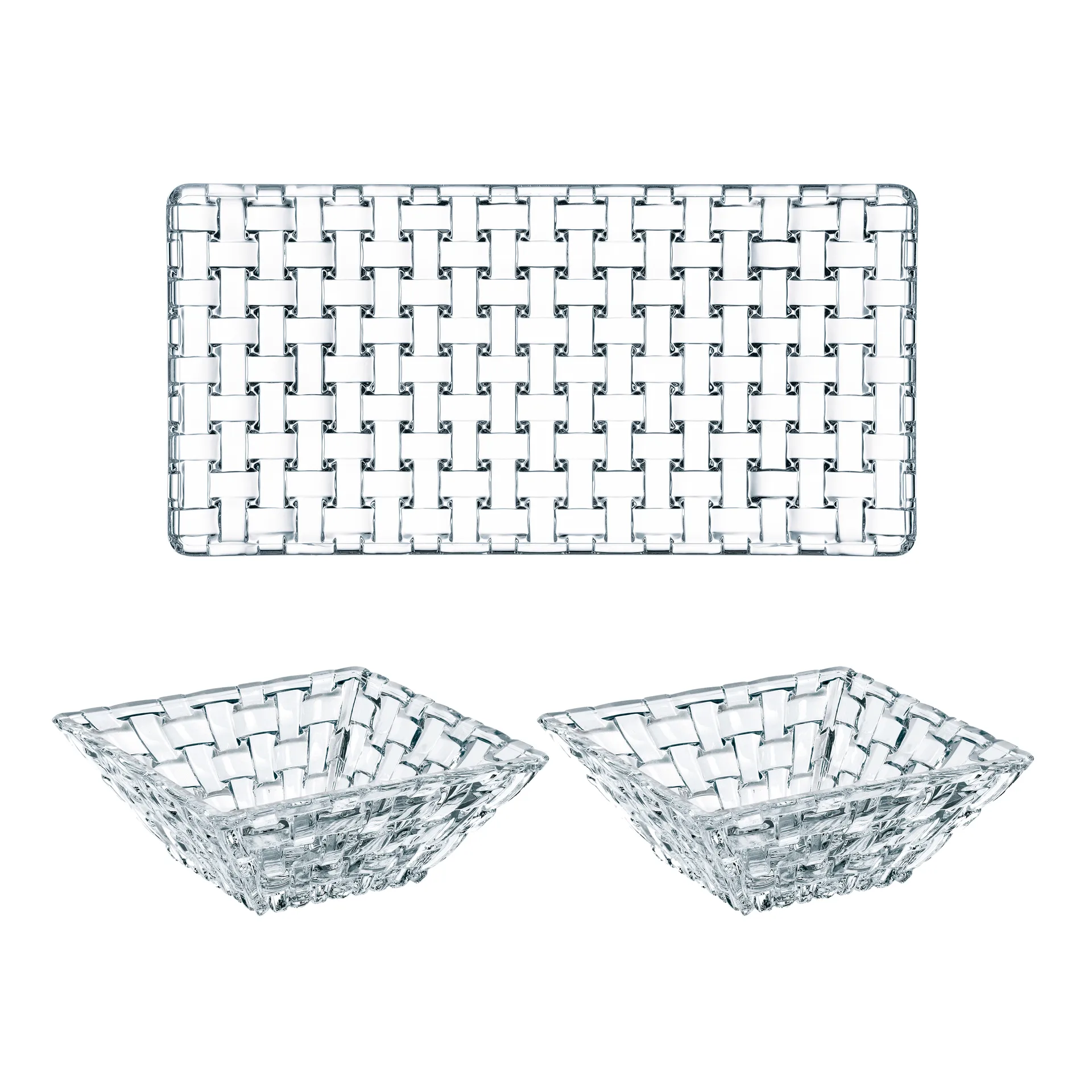 Bossa Nova tarjoilusetti, 3 osaa, Kirkas Nachtmann